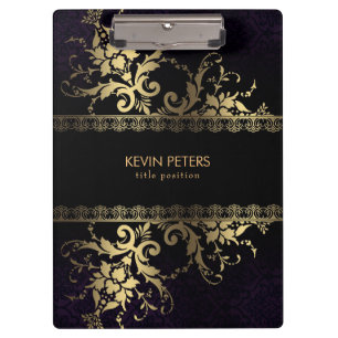 Blume und Gold Klemmbrett