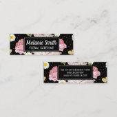 Blume und Goldfesseln Mini Visitenkarte (Vorne/Hinten)