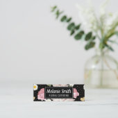 Blume und Goldfesseln Mini Visitenkarte (Stehend Vorderseite)