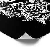 Blume und Gothic Cat Poster (Ecke)