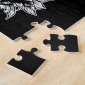 Blume und Gothic Cat Puzzle (Seite)
