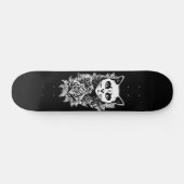 Blume und Gothic Cat Skateboard (Horizontal)