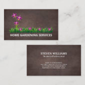 Blume und Gras | Gartendienstleistungen Visitenkarte (Vorne/Hinten)