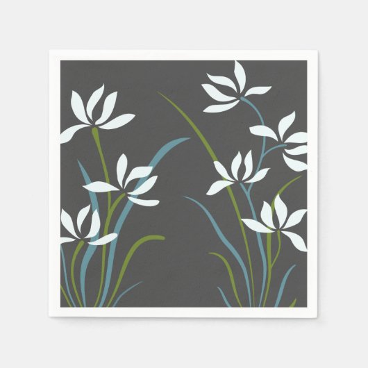 Blume und Gras Serviette (Vorderseite)