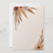 Blume und Gräser unbedruckt Einladung (Vorderseite)