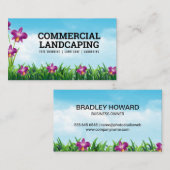 Blume und Grasgarten | Wolken und Sky Visitenkarte (Vorne/Hinten)