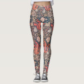 Blume- und Grasgartenmuster Leggings (Vorderseite)