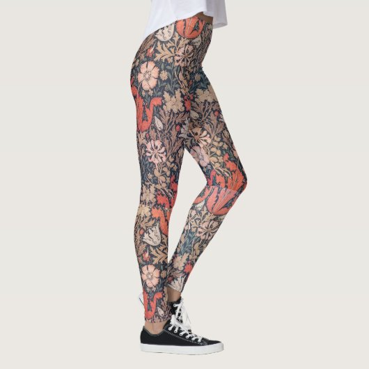 Blume- und Grasgartenmuster Leggings (Rechts)