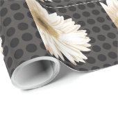 Blume und Grid-Design Geschenkpapier (Rolleneckpunkt)