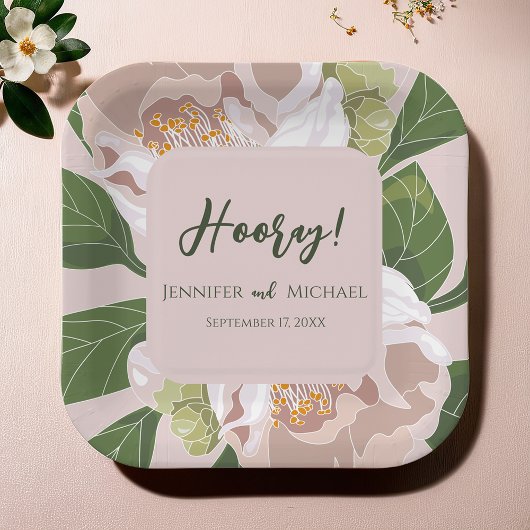 Blume und Grüne Ristorante La Lanchetta Pappteller