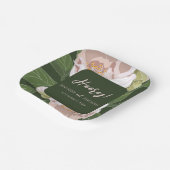 Blume und Grüne Ristorante La Lanchetta Pappteller (Gewinkelt)