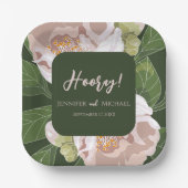 Blume und Grüne Ristorante La Lanchetta Pappteller (Vorderseite)