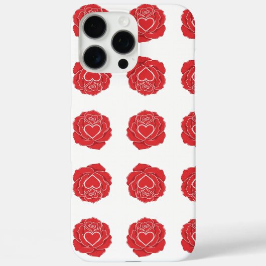 Blume und Herz für Liebe Case-Mate iPhone Hülle (Rückseite)