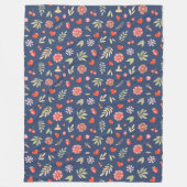 Blume und Herz für Wasserfarben Fleecedecke (Vorderseite)