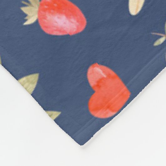 Blume und Herz für Wasserfarben Fleecedecke (Ecke)