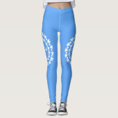 Blume und Herz Leggings (Vorderseite)