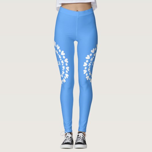 Blume und Herz Leggings (Vorderseite)