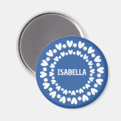 Blume und Herz Magnet (Vorderseite/Rückseite)