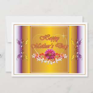 Blume und Herzdesign Glückliche Muttertagskarte