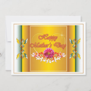 Blume und Herzdesign Glückliche Muttertagskarte