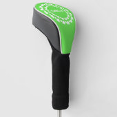 Blume und Herzname Golf Headcover (angewinkelt)