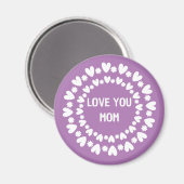 Blume und Herzname Magnet (Vorderseite/Rückseite)