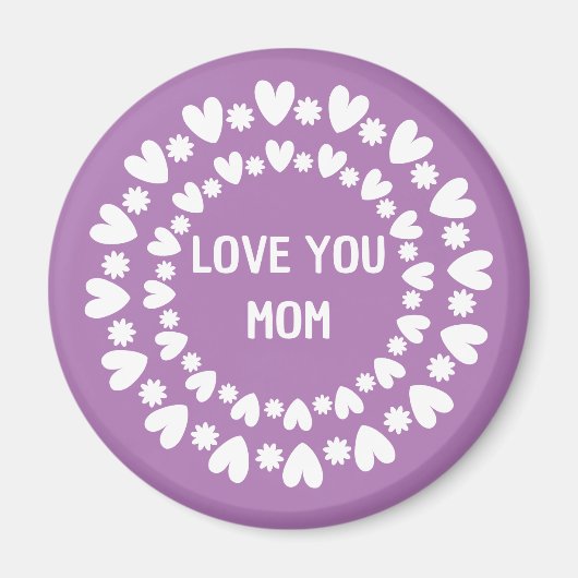 Blume und Herzname Magnet (Vorne)