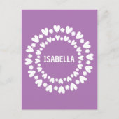 Blume und Herzname Postkarte (Vorderseite)