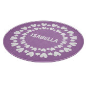 Blume und Herzname Schneidebrett (Ecke)