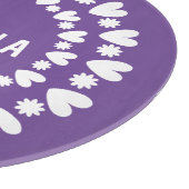 Blume und Herzname Schneidebrett (Ecke)