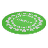 Blume und Herzname Schneidebrett (Ecke)