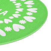 Blume und Herzname Schneidebrett (Ecke)