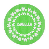 Blume und Herzname Schneidebrett (Vorderseite)