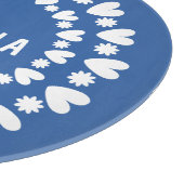 Blume und Herzname Schneidebrett (Ecke)