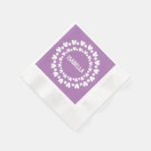 Blume und Herzname Serviette (Ecke)