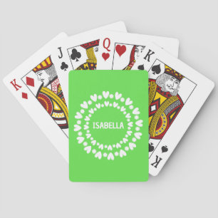 Blume und Herzname Spielkarten
