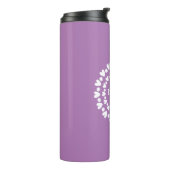 Blume und Herzname Thermosbecher (Nach links gedreht)