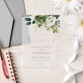 Blume und Hochzeiten im Grünen Pergament Einladungen