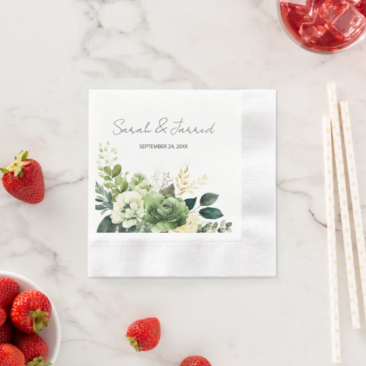 Blume und Hochzeiten im Grünen Serviette (Beispiel)