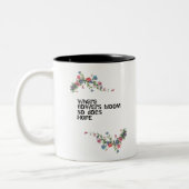 Blume und Hoffnungsdesign Zweifarbige Tasse (Links)