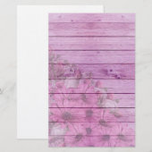 Blume und Holz Briefpapier (Vorne/Hinten)