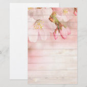 Blume und Holz Briefpapier (Vorne/Hinten)