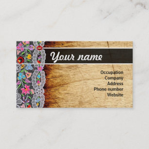 Blume und Holz namecard Visitenkarte