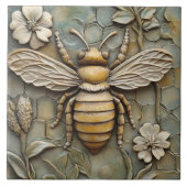 Blume und Honey Bee Imitats Relief Fliese (Vorderseite)