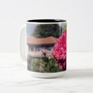 Blume und House Summer Foto Tasse