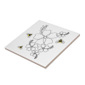 Blume und Hummeln im minimalistischen Stil Fliese (Seite)