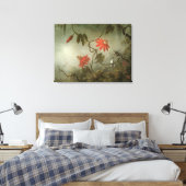 Blume und Hummingbirds von Martin J Heade Leinwanddruck (Insitu (Schlafzimmer))