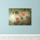 Blume und Hummingbirds von Martin J Heade Leinwanddruck (Insitu (Holzboden))