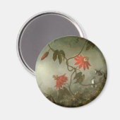 Blume und Hummingbirds von Martin J Heade Magnet (Vorderseite/Rückseite)