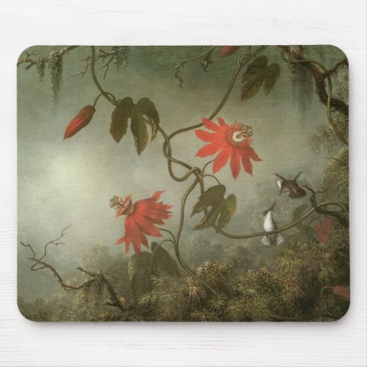 Blume und Hummingbirds von Martin J Heade Mousepad (Vorne)